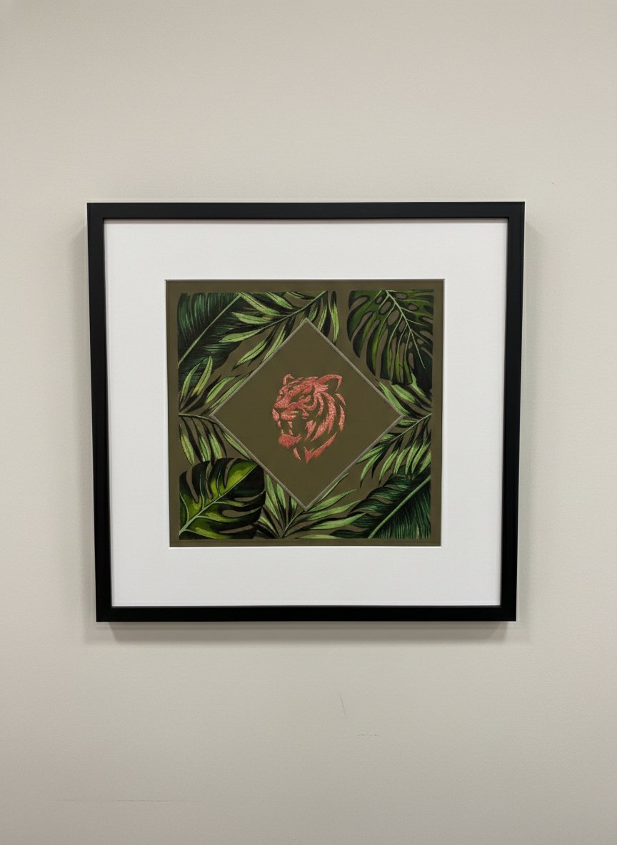 black frame with mount 5844