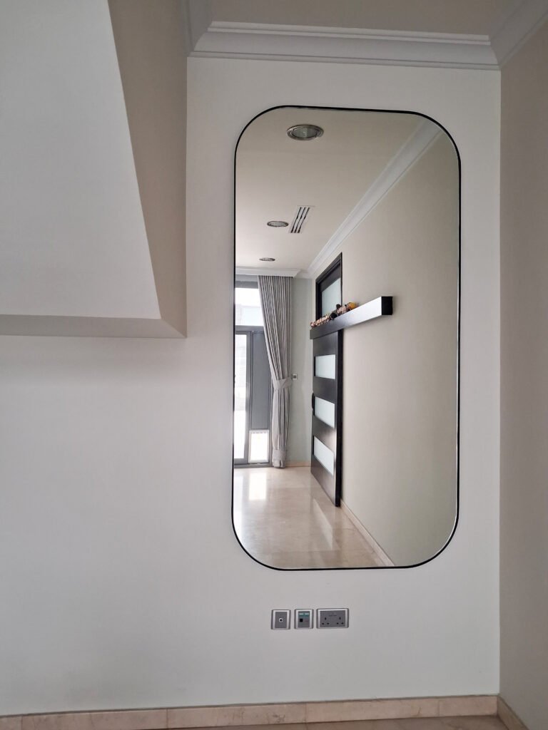 framed mirror 