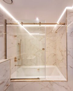 gold sliding door